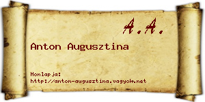 Anton Augusztina névjegykártya